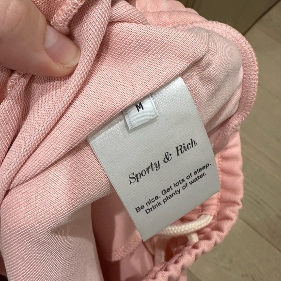 NWT Sporty and Rich x Prince Pink Track Pants Medium - Picture 5 of 5